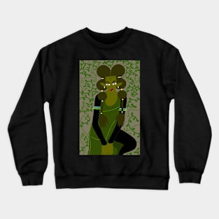 Green Alien Woman 03 Crewneck Sweatshirt